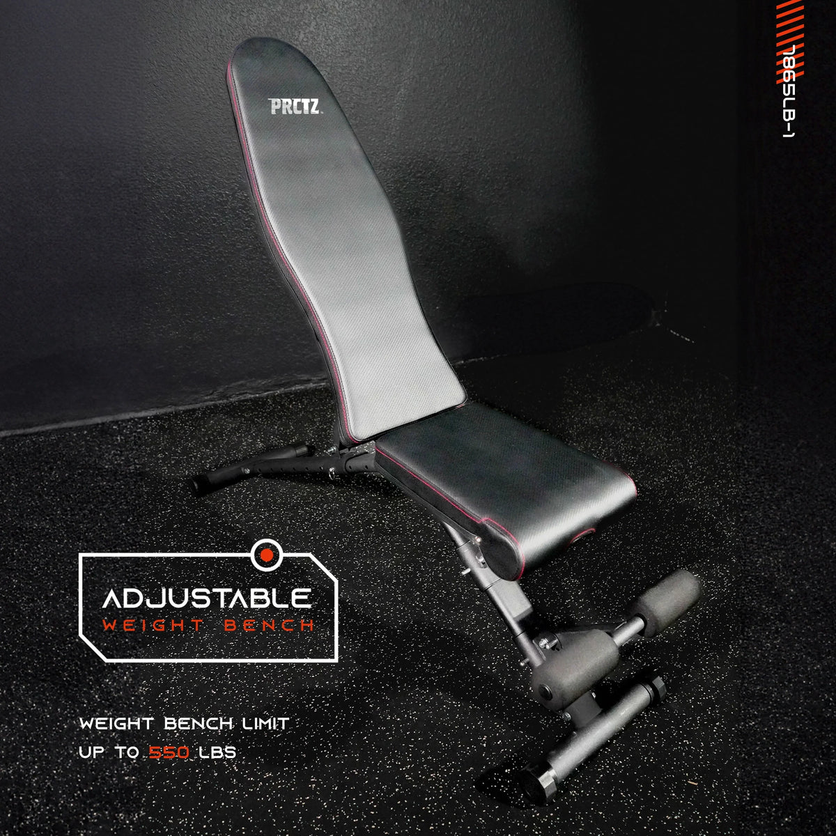 Two-Piece Olympic Weight Bench with Squat Rack B7851