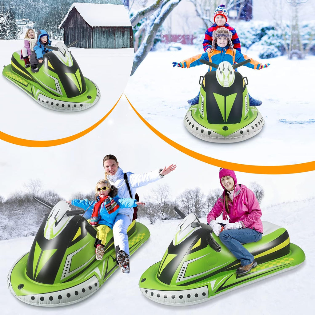 Heavy Duty Inflatable Snow Sled with Reinforced Handles and Drawstring S2962