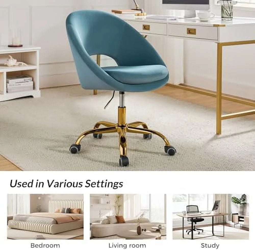 Yellow Velvet Office Chair Z118505