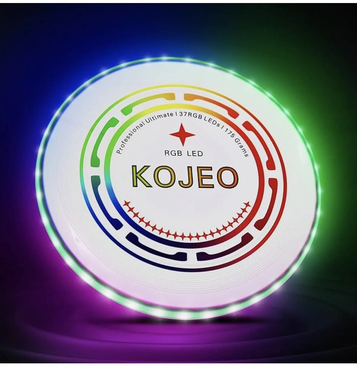 Glow in The Dark LED Flying Disc Toys, Rechargeable, IP65 Waterproof J68214