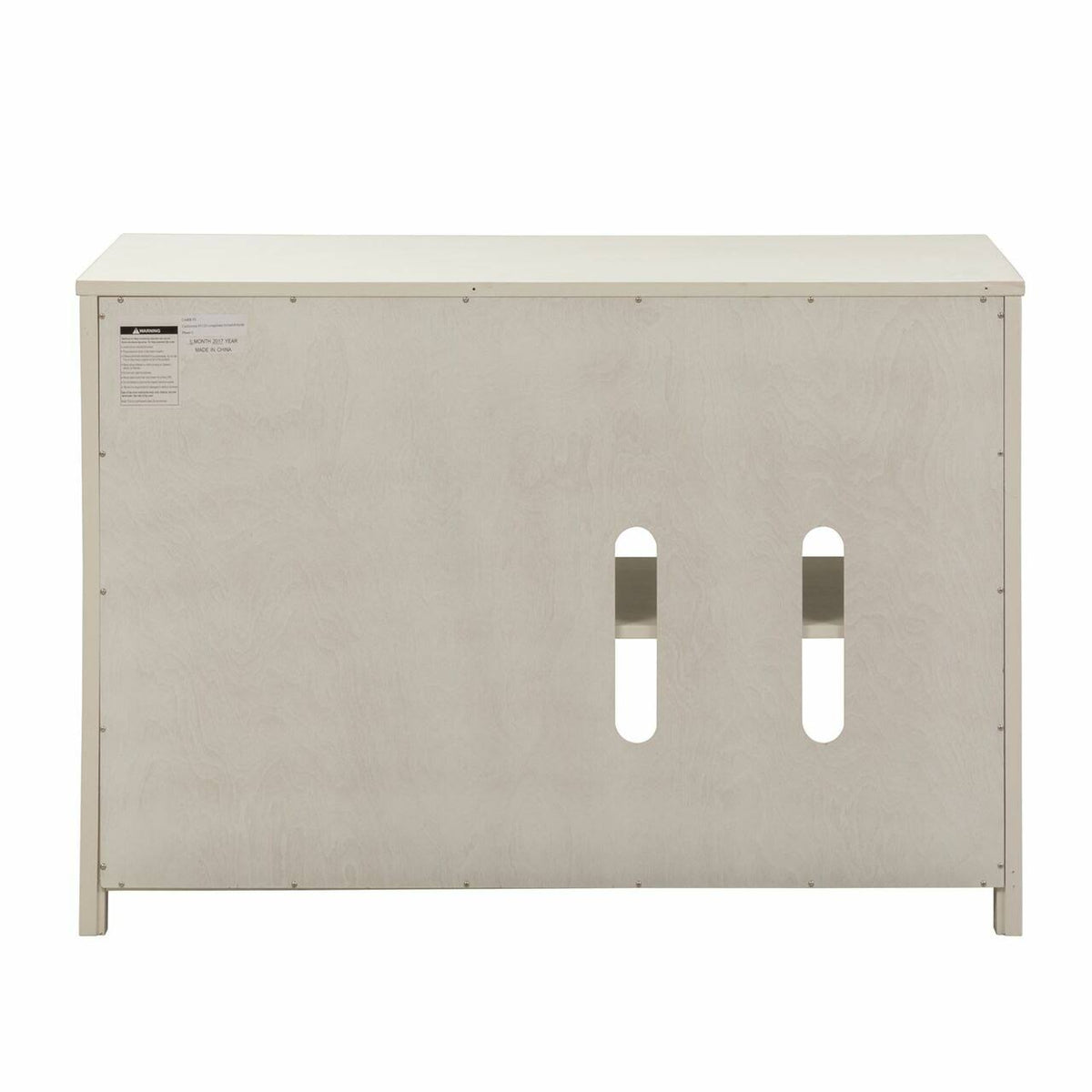 White Computer Credenza V268