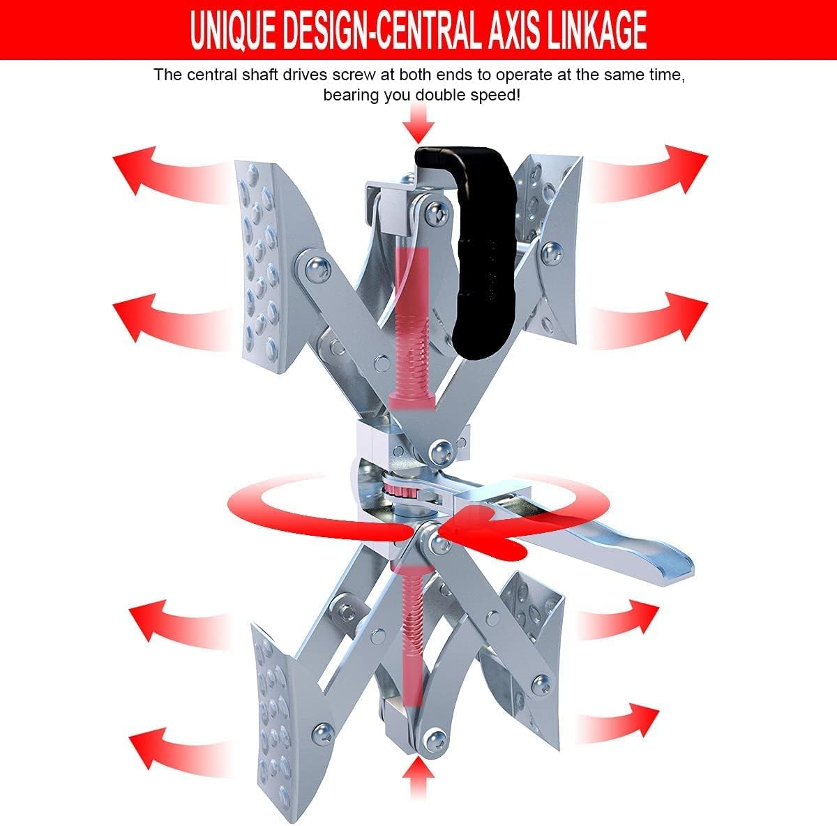 X-Shaped Wheel Chock Stabilizer with Integrated Wrench & Anti-Theft Code Locked, Pack of 2 R71159