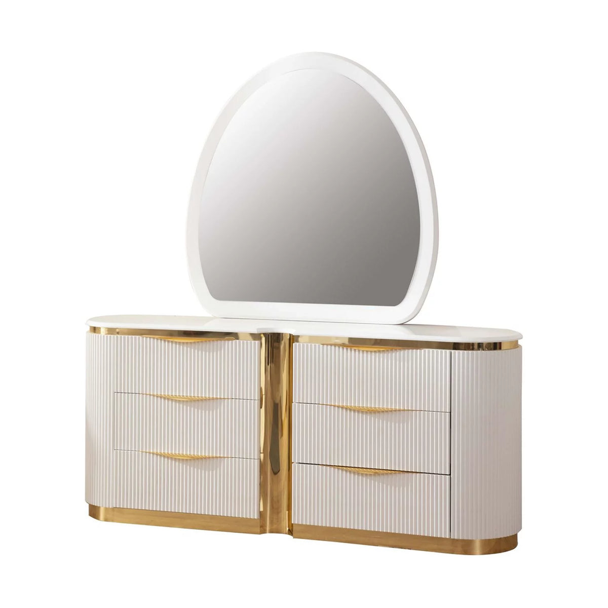 White Wood Dresser R4542