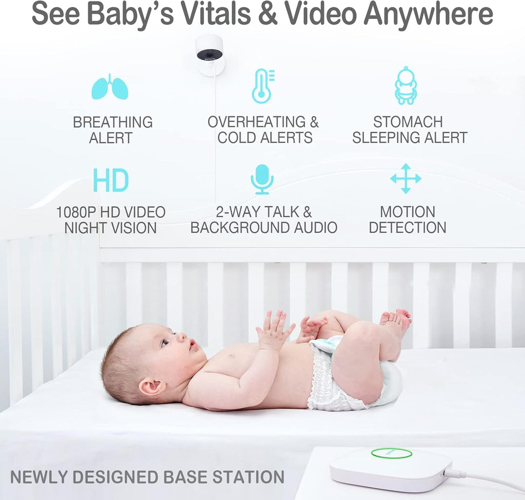 Green Video Baby Monitor with Breathing and Movement Sensor C241