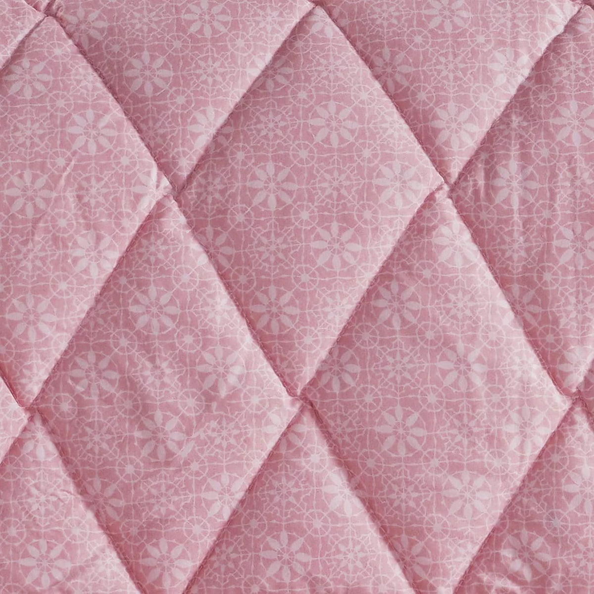 Pink Gold Floral Cotton 9 Piece Comforter Set E503398