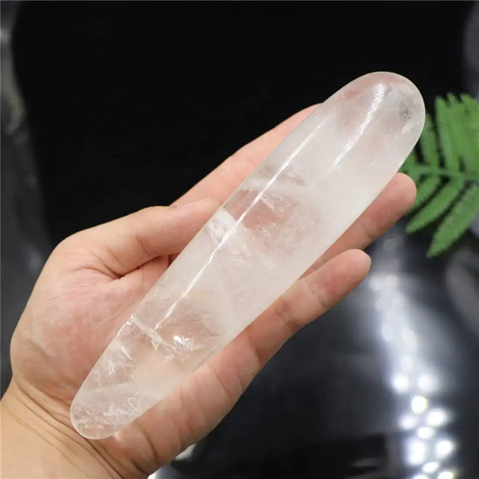 Natural Clear Quartz Crystal Wand F58446