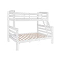 White Wood Twin over Full Bunk Bed L764
