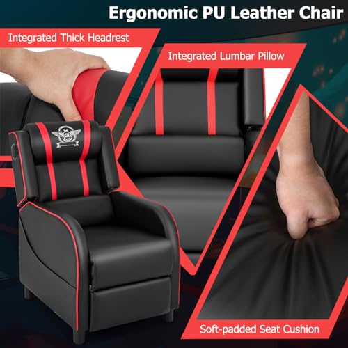 Blue Massage Recliner Chair with Footrest R57763