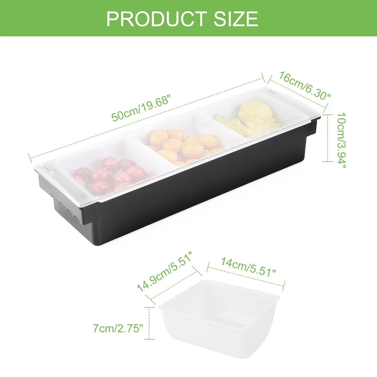 3/4/5/6 Tray Condiment Server with Lid M5241