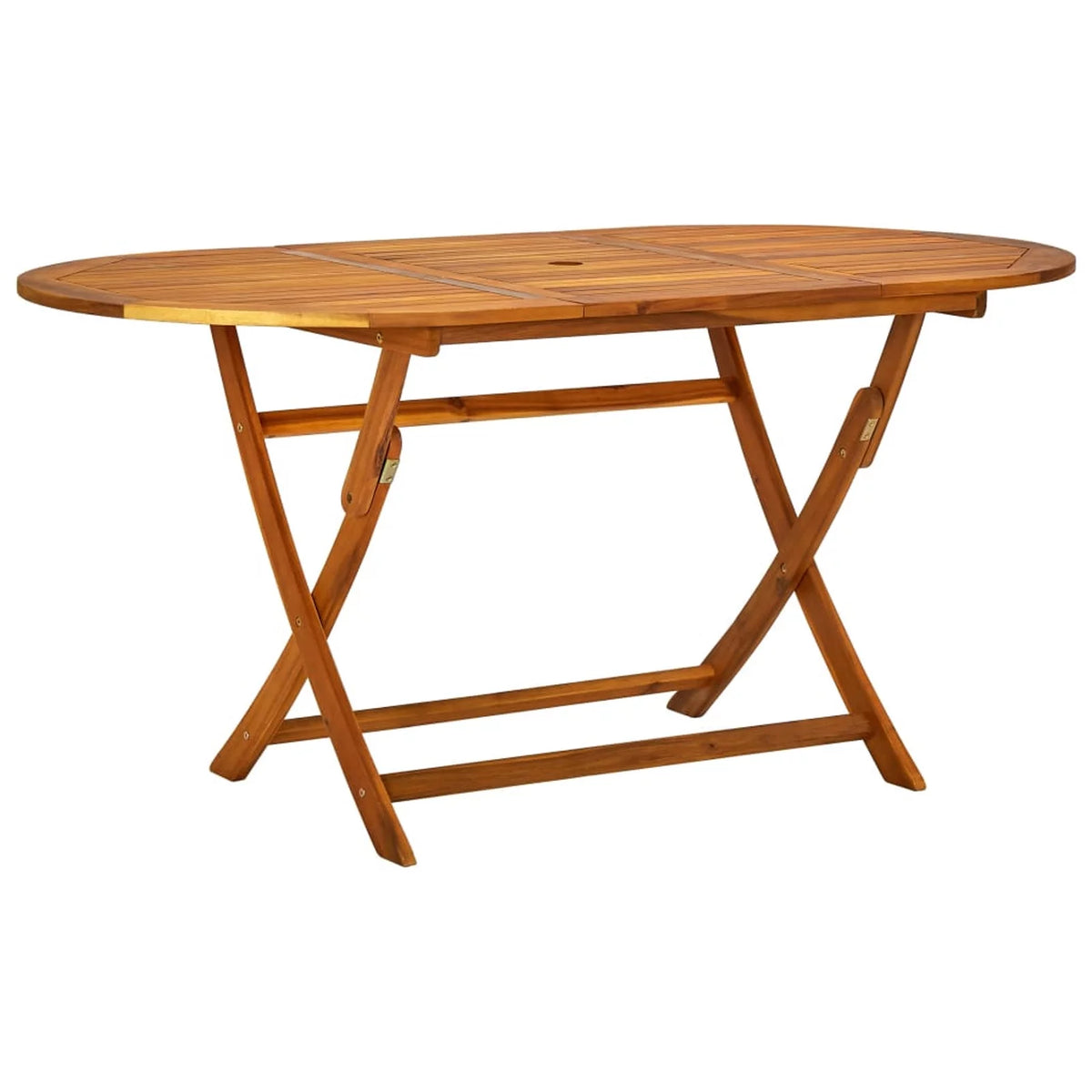 7 Piece Wooden Outdoor Patio Dining Set Folding Table 6 Foldable Adjustable Chairs Y52916