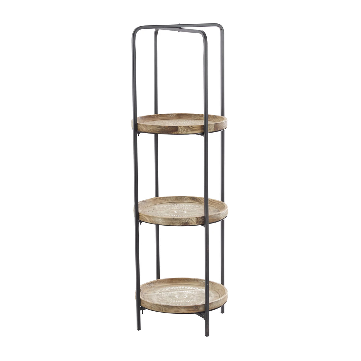 Brown Wood 3-Tier Shelving Unit Z9971