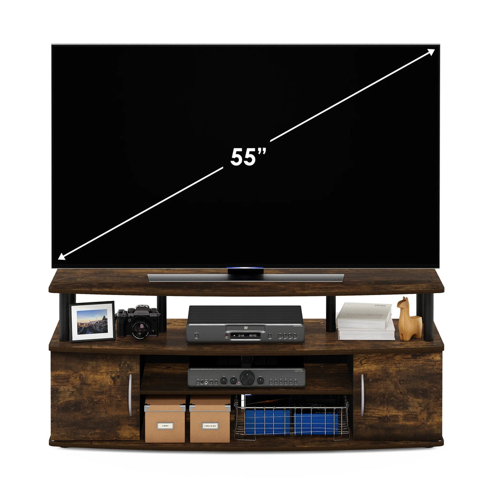 Large Entertainment Center for 55-IN TV, Amber Pine/Black N296785