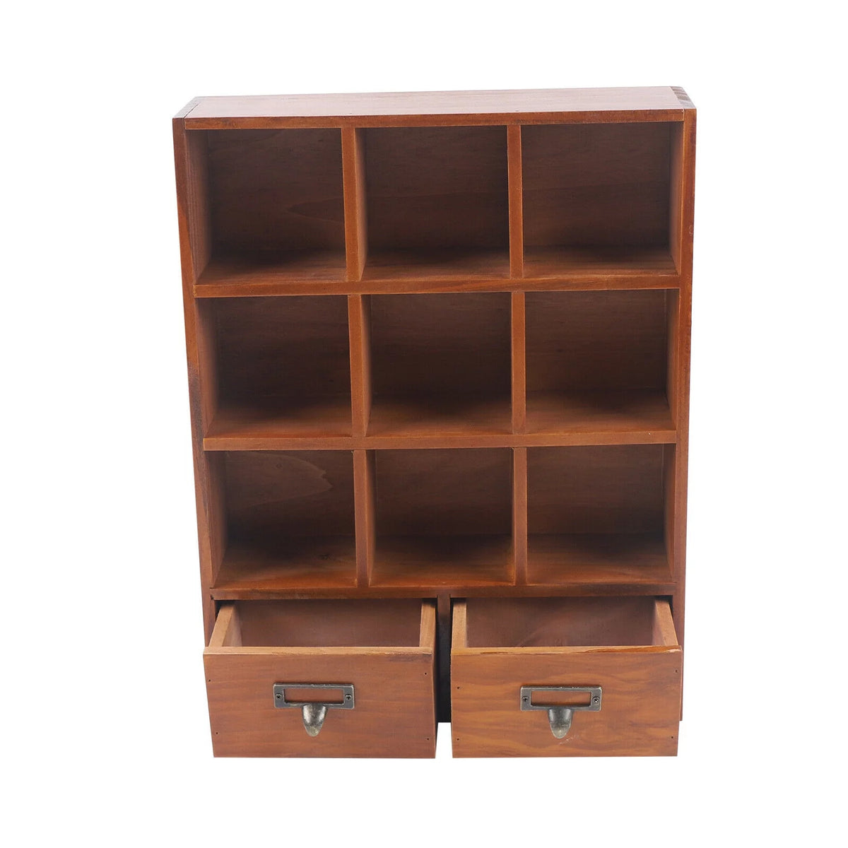 9 Cube Vintage Wooden Storage Shelf Organizer C972020