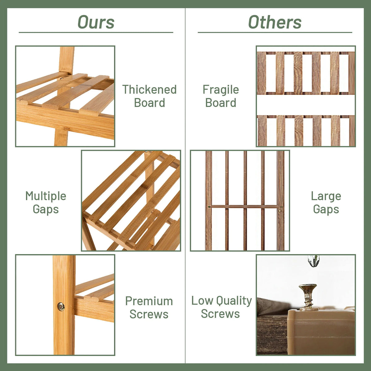 Bamboo Storage Organizer Rack Y19285