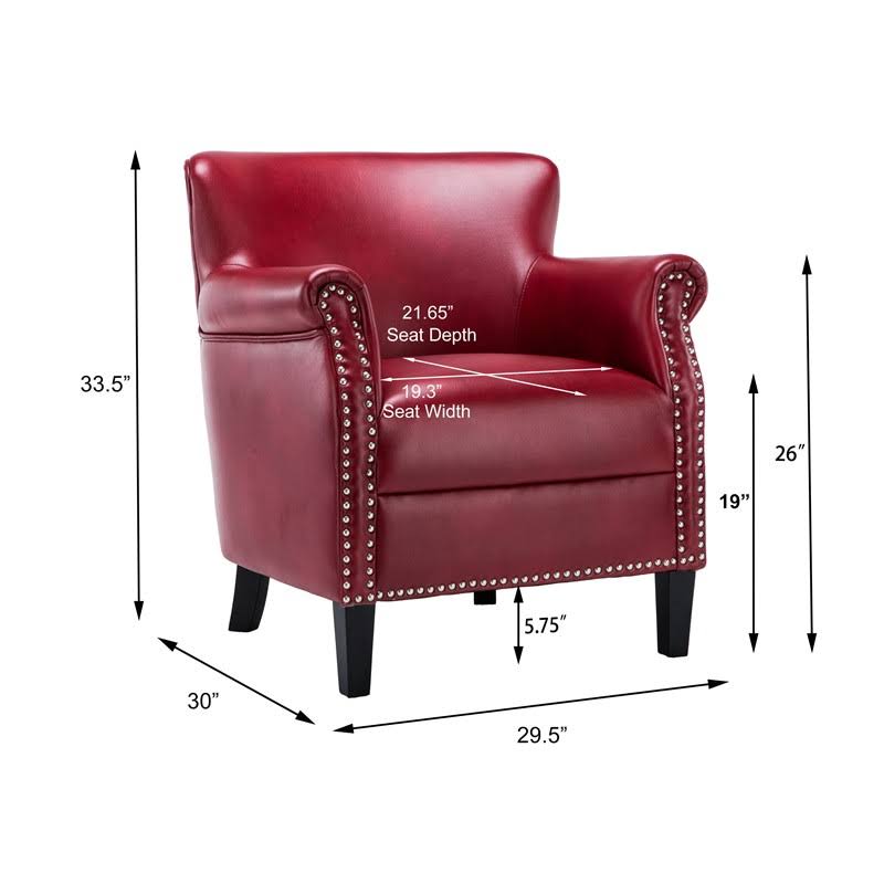 Red Club Chair F43005