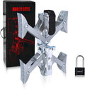 X-Shaped Wheel Chock Stabilizer with Integrated Wrench & Anti-Theft Code Locked, Pack of 2 R71159