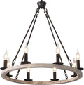 8-Lights Wagon Wheel Chandelier L639