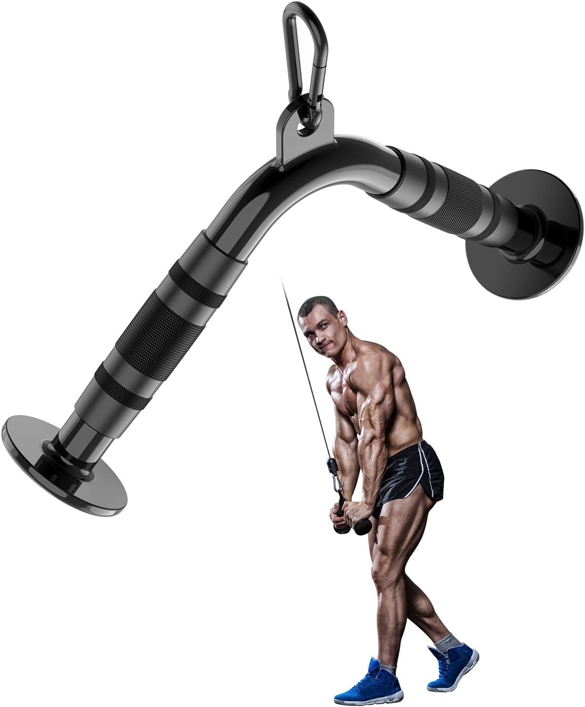 Cable Machine Attachments, LAT Pull Down Bar, Tricep Rope, Straight Bar, Double D Handle, V Bar L84147