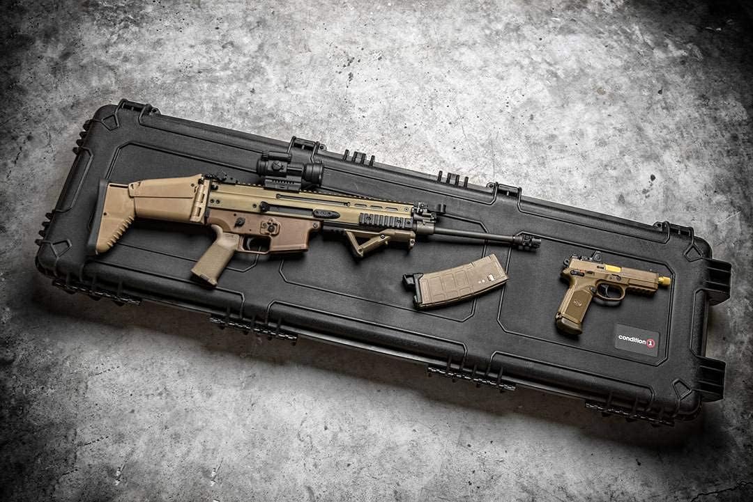 Black Tactical Rifle Case with Foam A1095