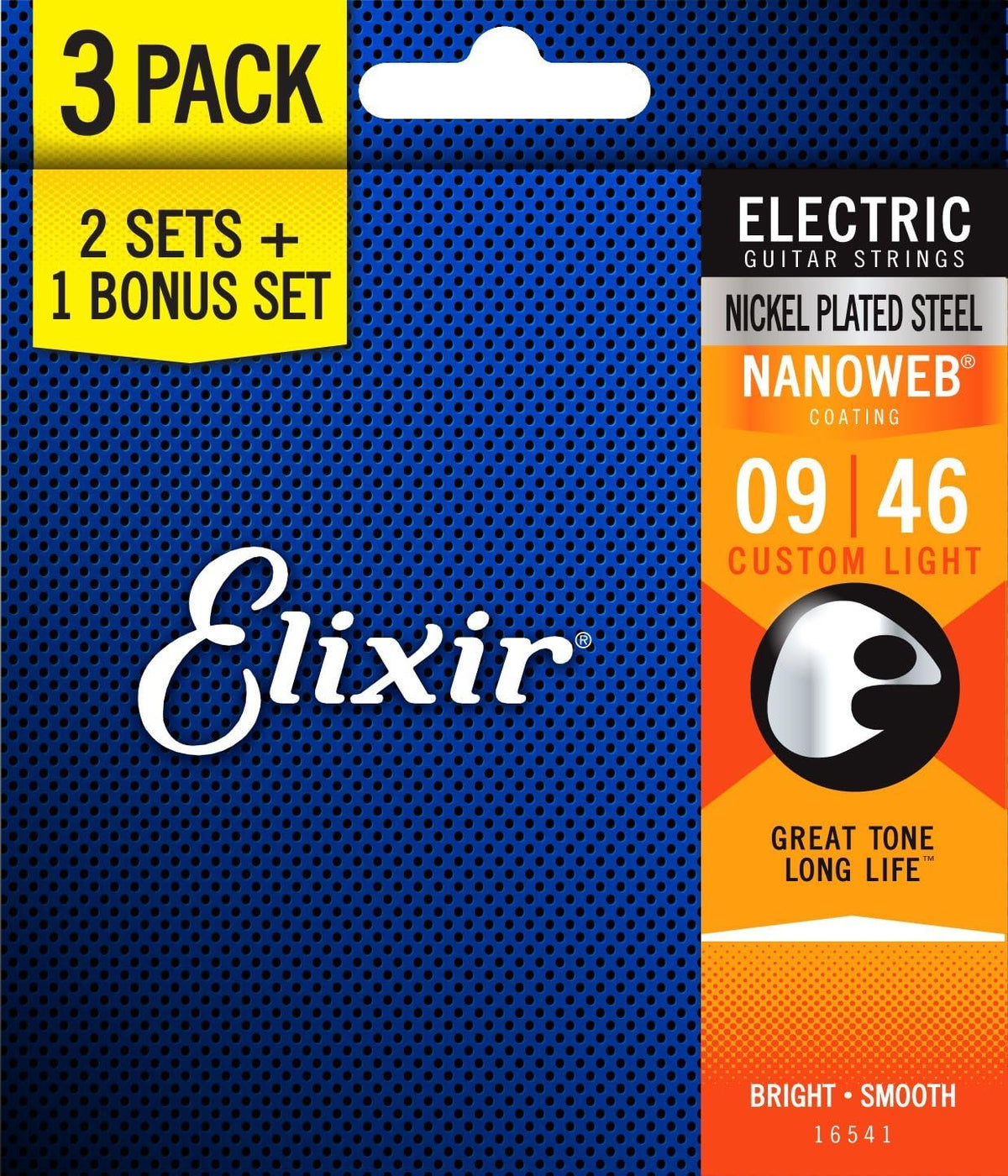 Set of 3 Nickel Plated Steel Electric Guitar Strings A830