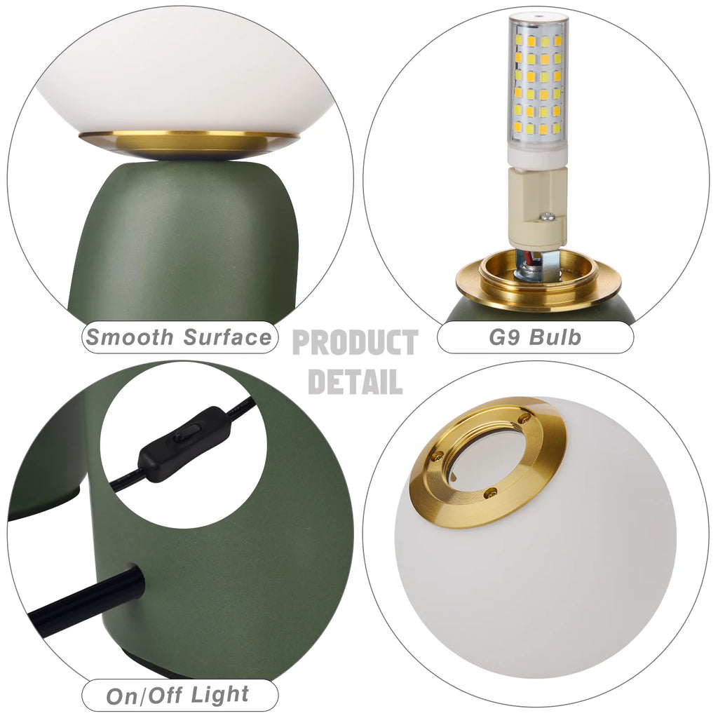 Nordic Bedside Table Lamp with Led Bulbs P855