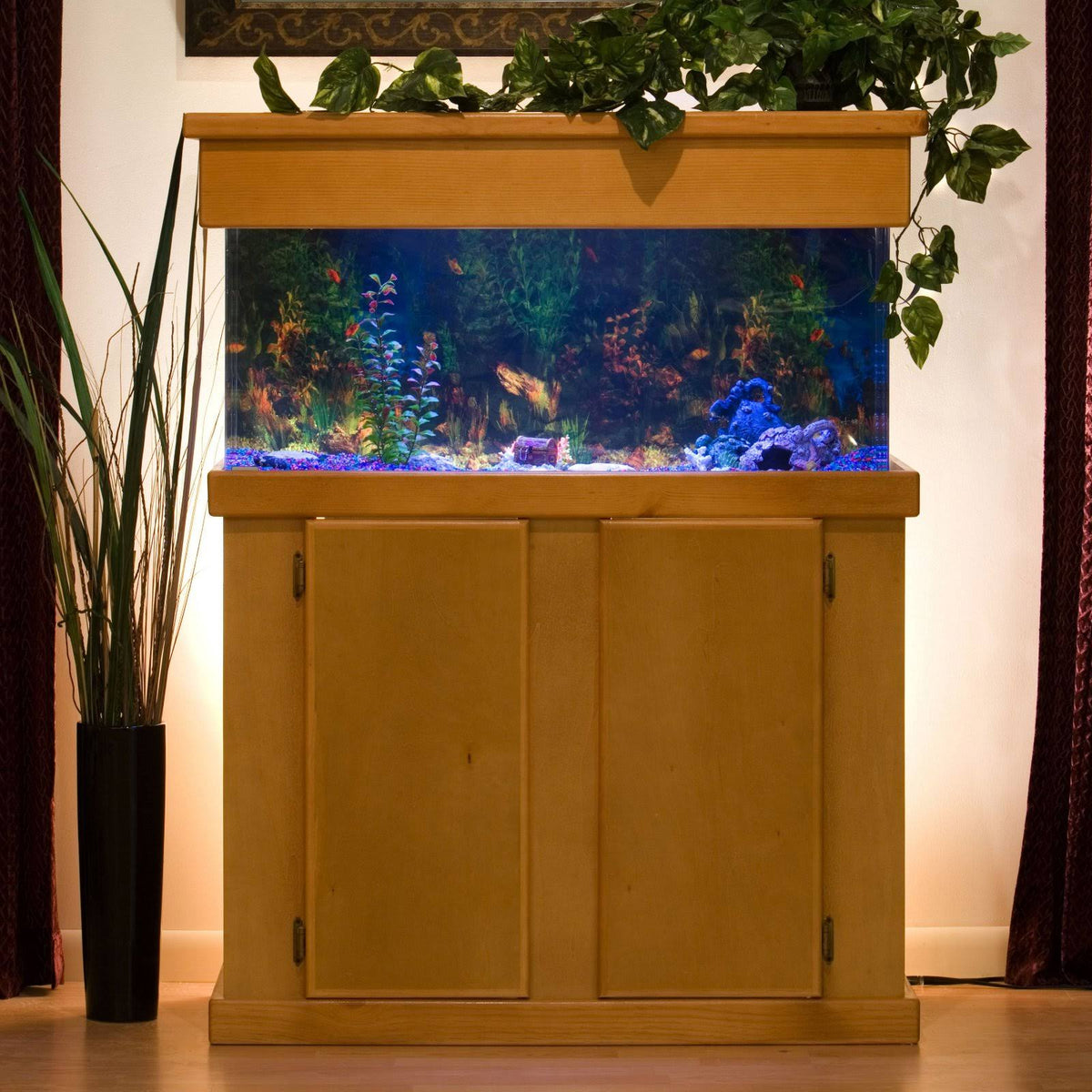 Rectangle UniQuarium Sapphire Blue Back Z9658