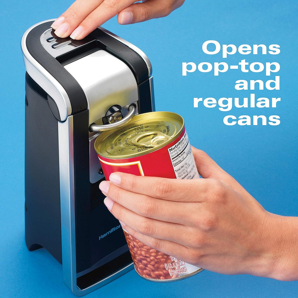 Smooth Edge Electric Automatic Kitchen Can Opener and Soft-Handled Manual Can Opener J666