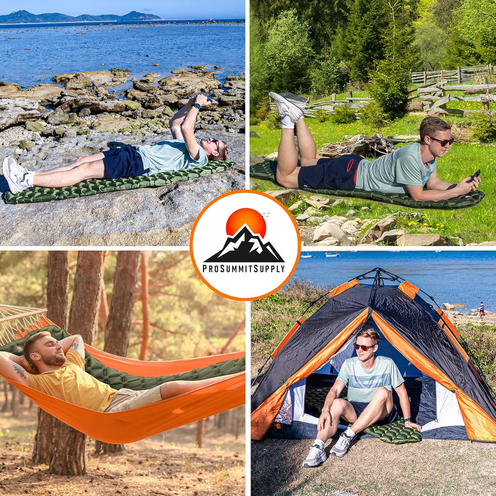 73 x 22.5 x 2.2 20D Ripstop Nylon Waterproof Sleeping Pad with Carry Pouch E7016