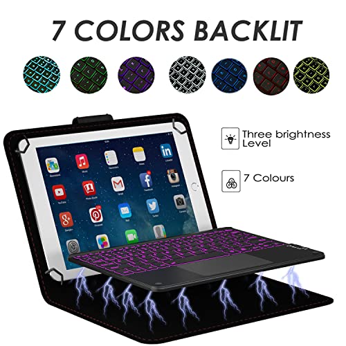 9" to 11" Tablet Keyboard Case with Touchpad Black O97683