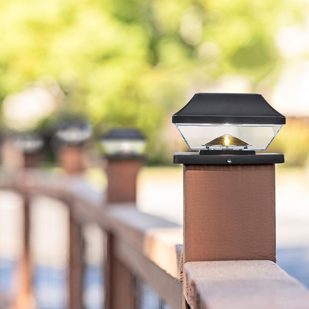 LED Solar Post Cap Lights, 2-Pack I104032