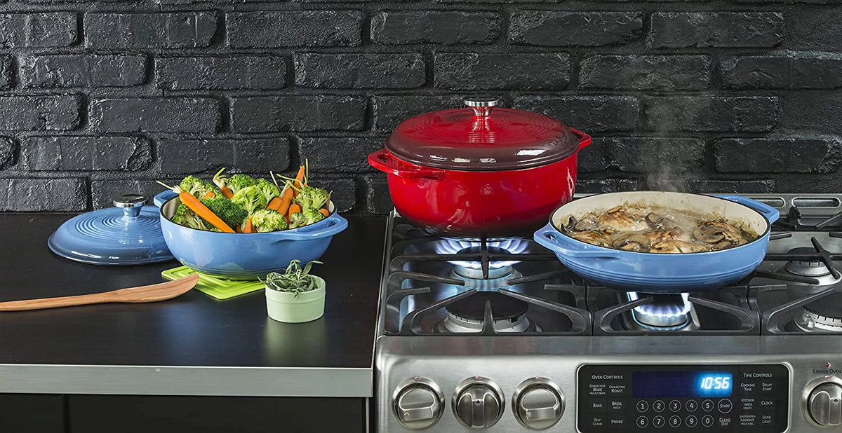 7.5 Quart Enameled Cast Iron Dutch Oven with Lid X69238