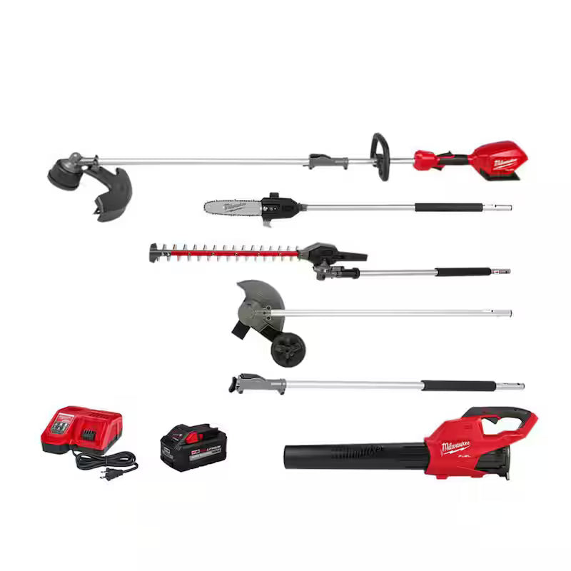18V Lithium-Ion String Trimmer Blower Combo Kit with Edger Hedge Trimmer and Pole Saw 5-Tool P988388