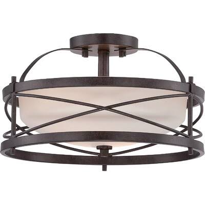 2-Light Semi Flush Mount I67074