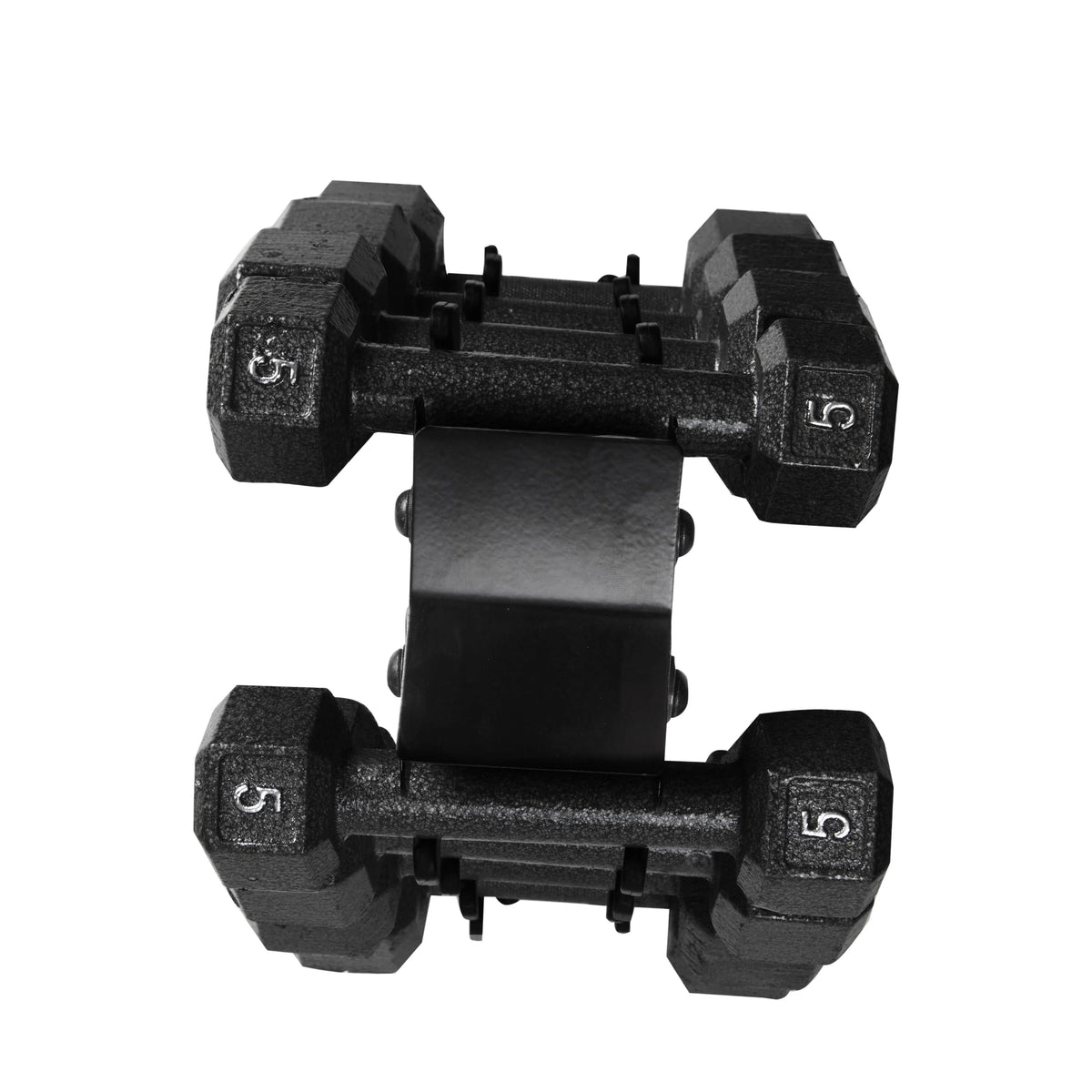 100 lb Cast Iron Hex Dumbbell Weight Set with Rack P574002