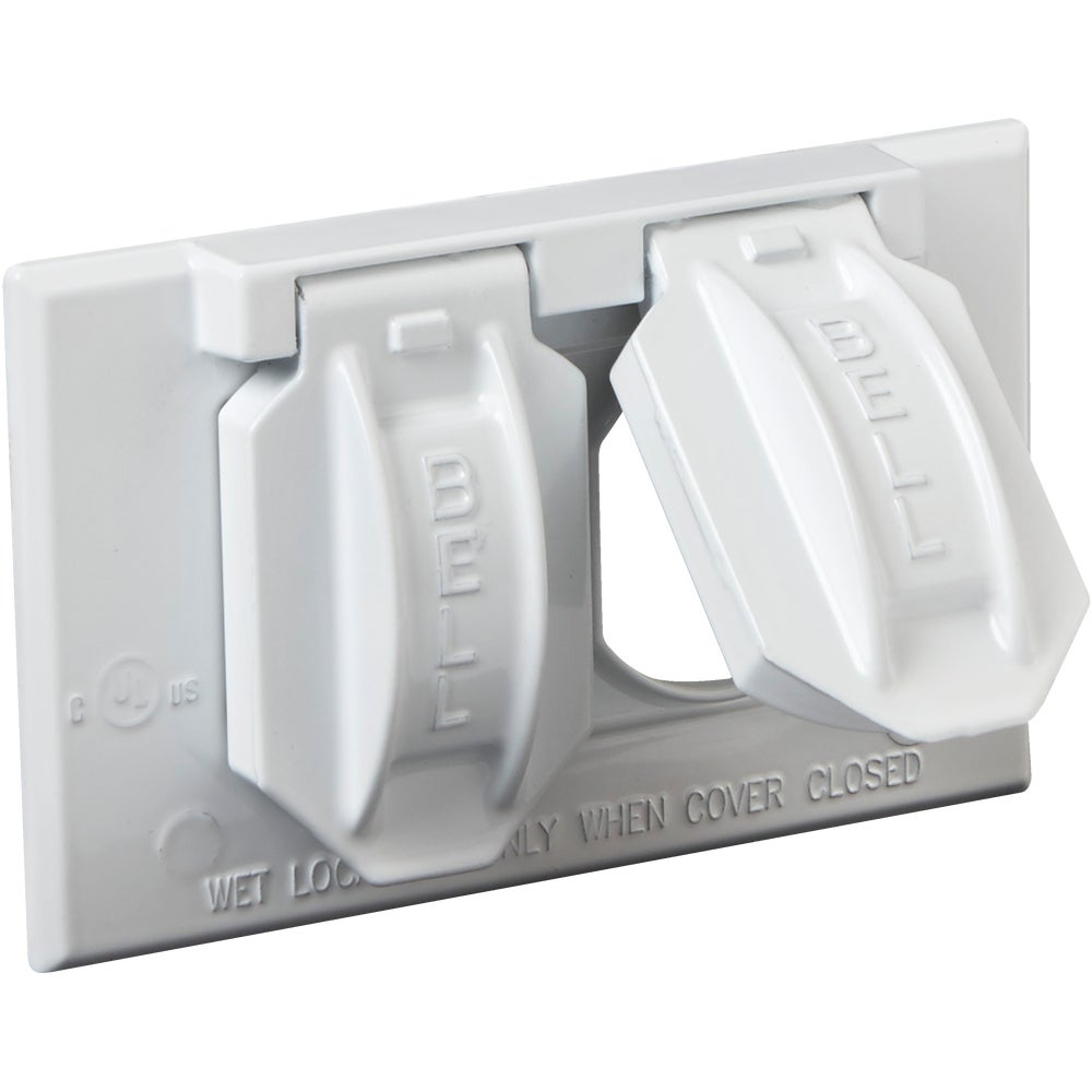2PACK Aluminum White Weatherproof Outdoor Outlet Cover Z644
