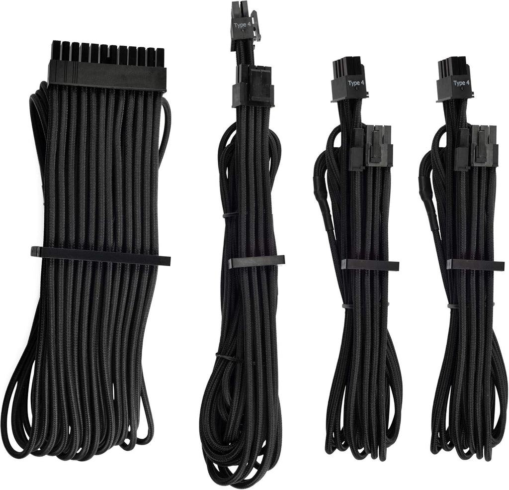White Individually Sleeved PSU Cables Starter Kit H714459