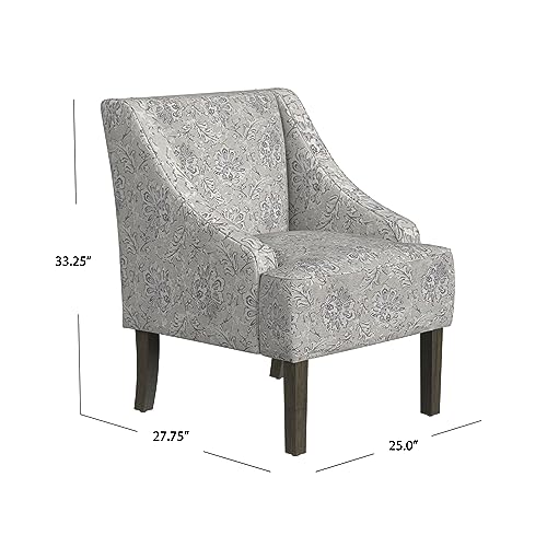 Velvet Swoop Arm Accent Chair Suri Blue M78131