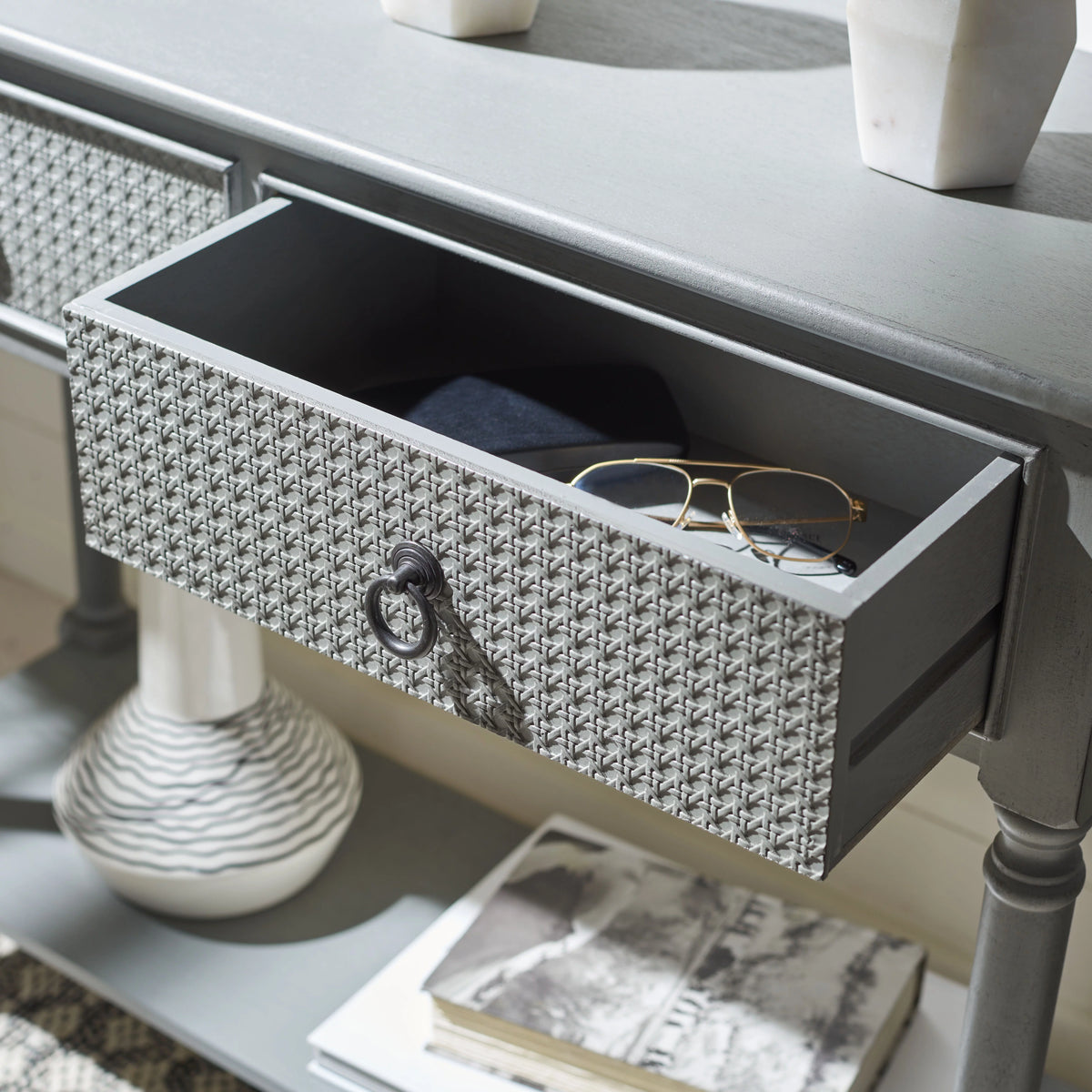 Modern 2 Drawer Console Table J91434