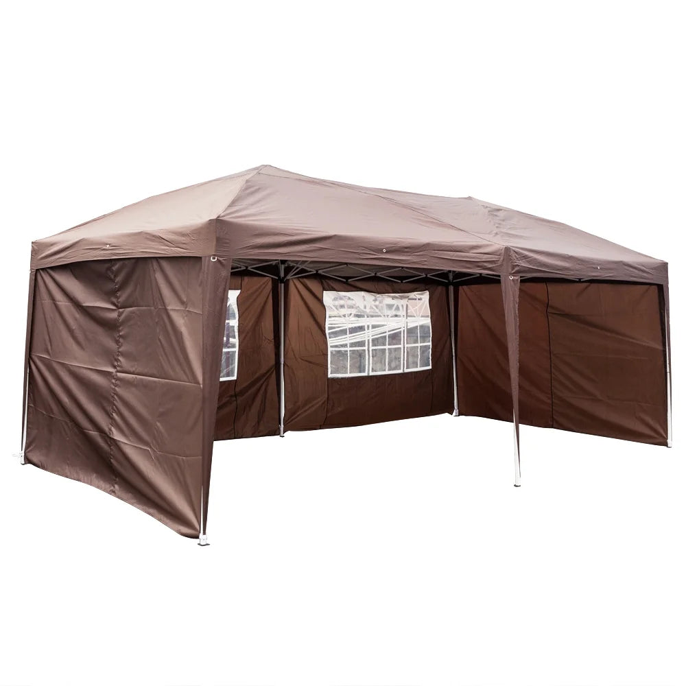 Dark Coffee Pop Up Tent with Two Windows F338236