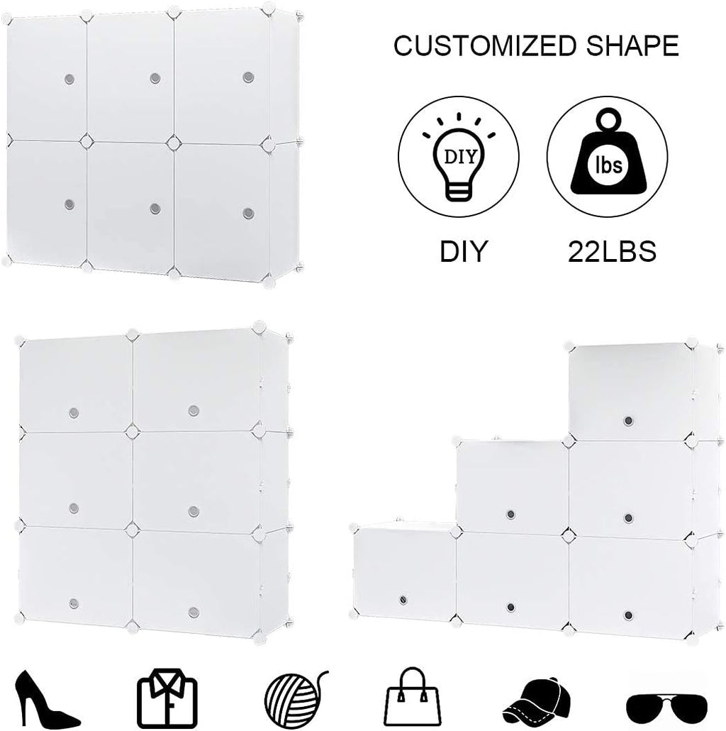 Portable 72 Pair Shoe Rack Organizer White T99127