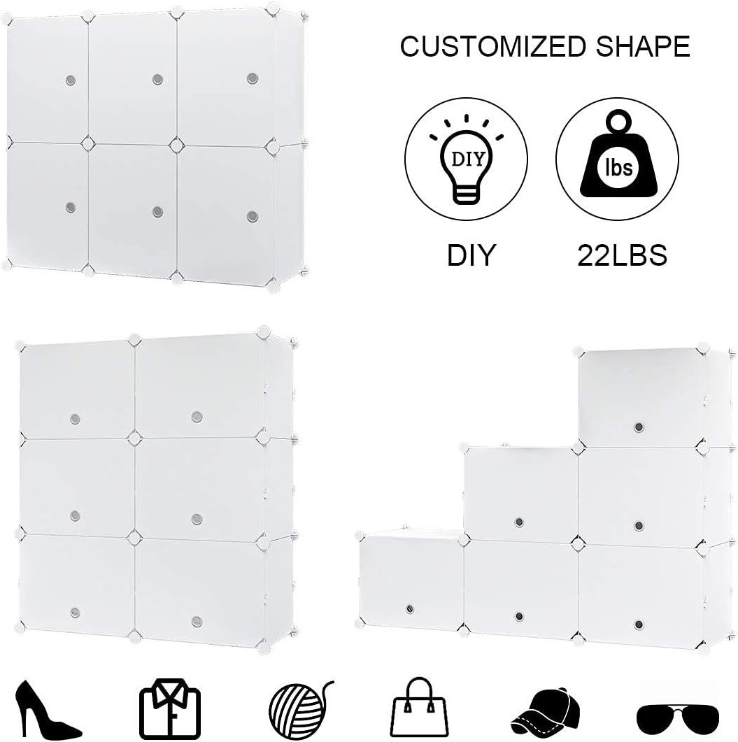 Portable 72 Pair Shoe Rack Organizer White T99127