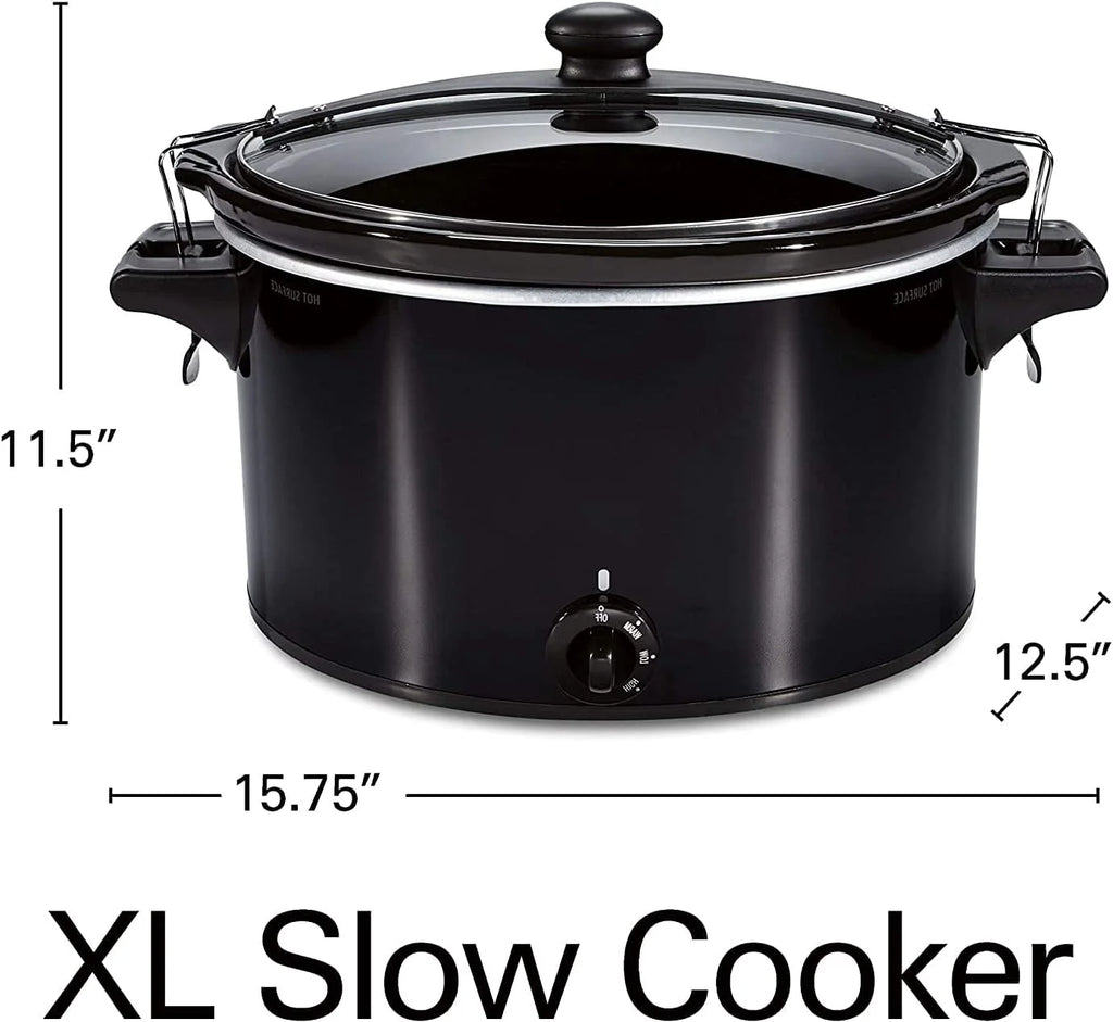 Black 10-Quart Slow Cooker with Lid Lock X318548