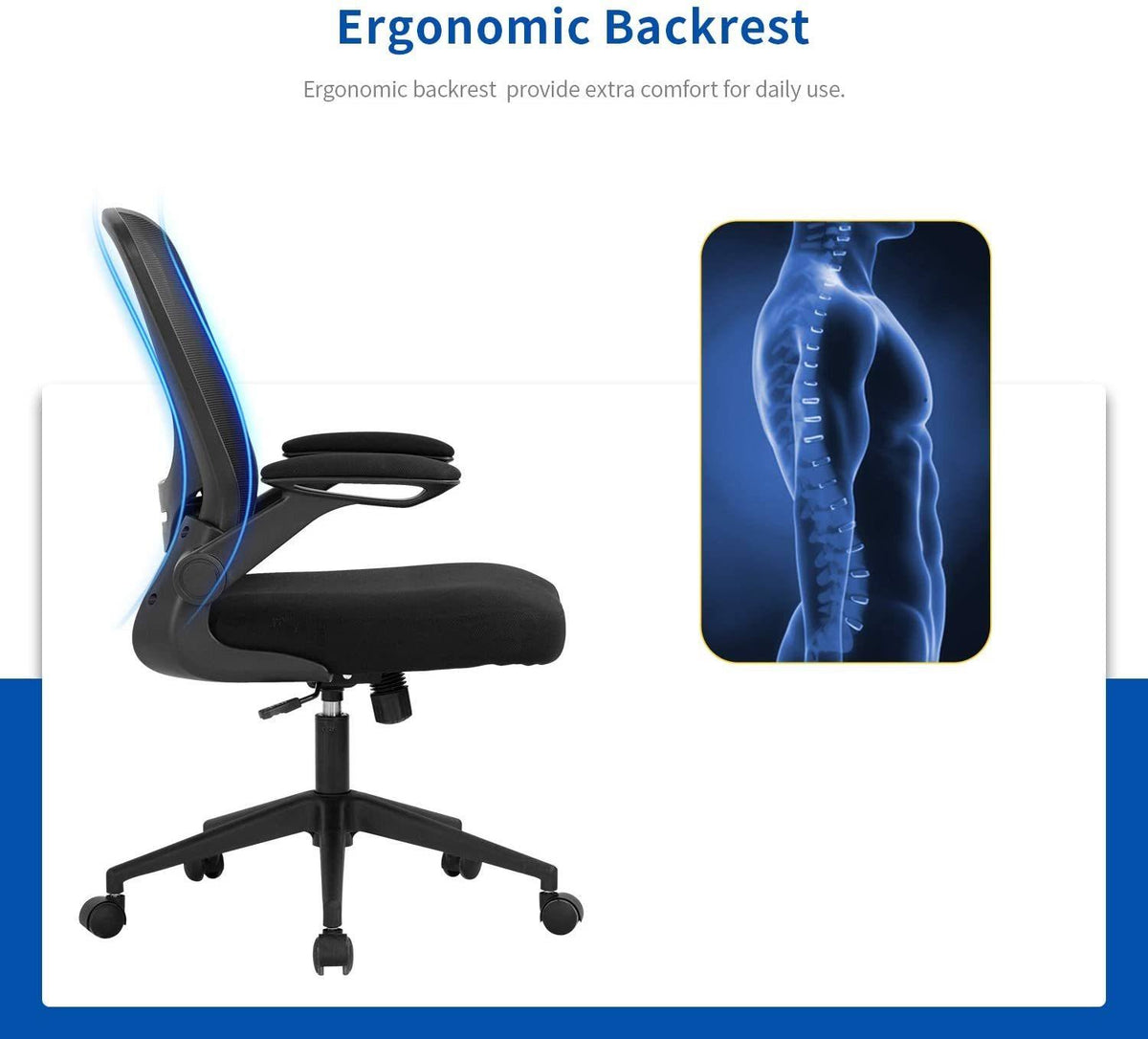 Ergonomic Mesh Swivel Task Chair with Lumbar Support A8060