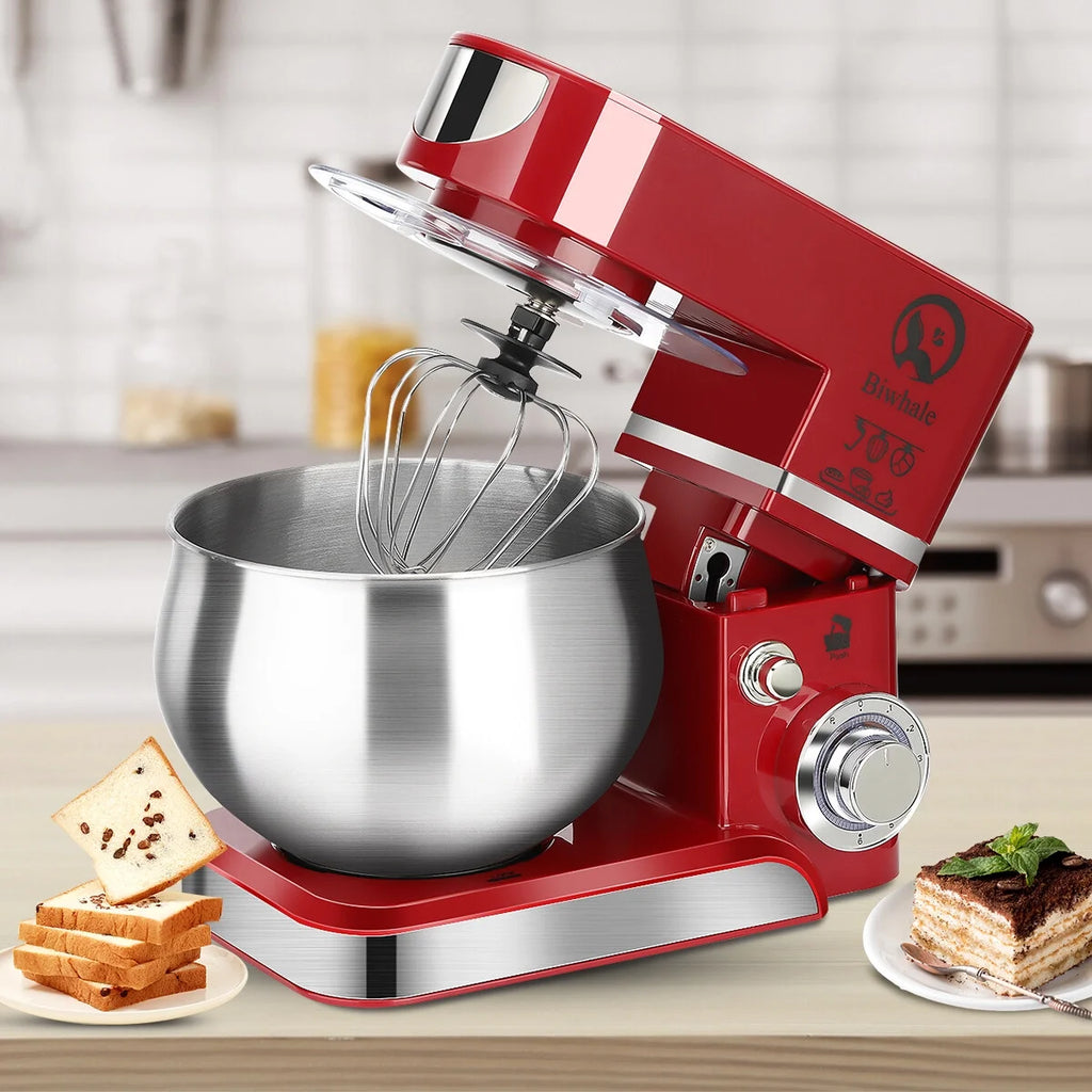 Tilt-Head Stand Mixer 5.2QT 600W 6 Speeds Red S874