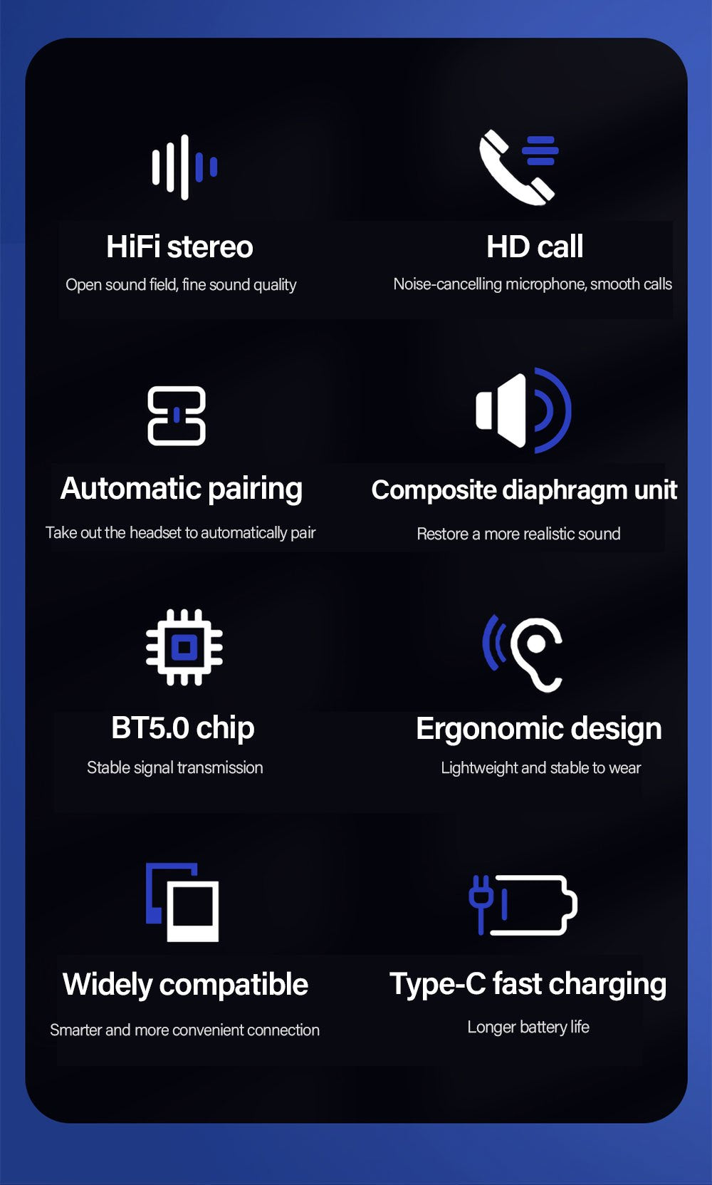 Wireless Sound Isolation Earphones P6012