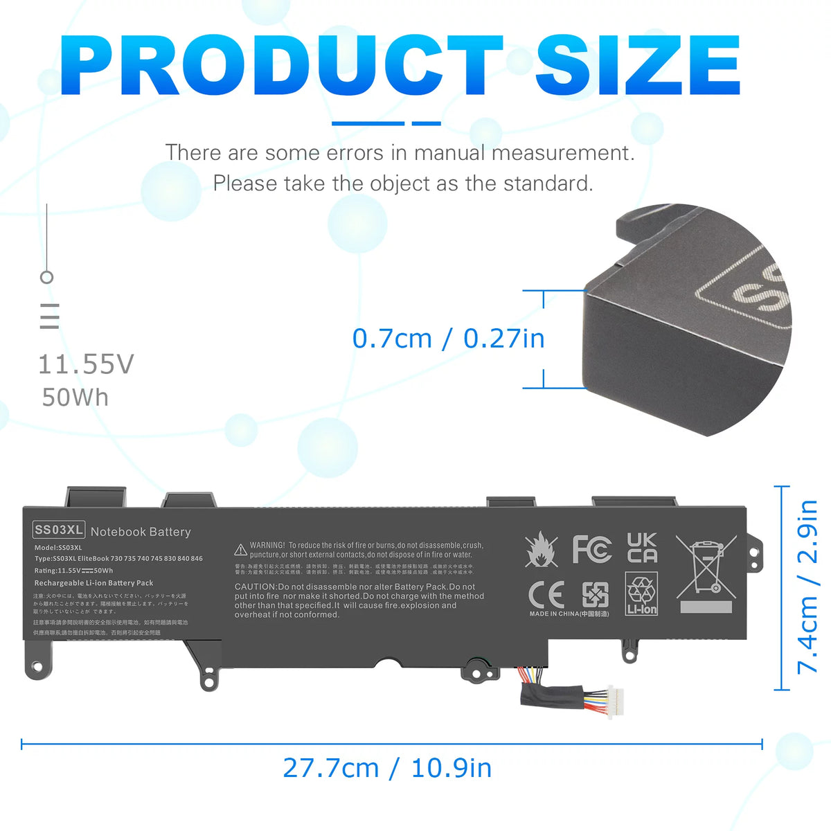 Battery for Hp EliteBook Z431