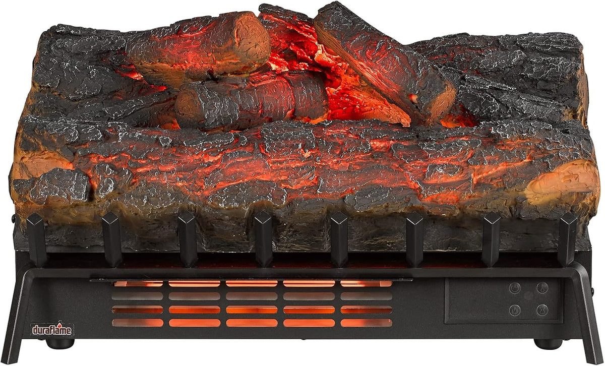 Rustic Pine Electric Log Set Heater with Remote Control E812488