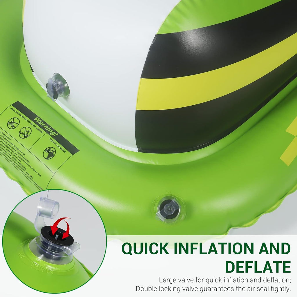 Heavy Duty Inflatable Snow Sled with Reinforced Handles and Drawstring S2962