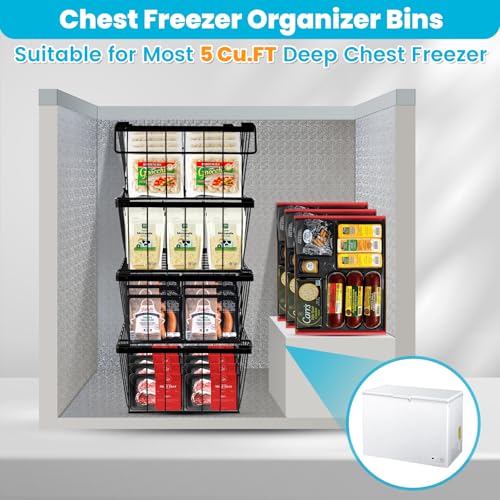 3 Pack Stackable Freezer Organizer Bins T7986