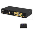 USB-C 4K@60Hz 2 in 1 Out KVM Switch with Audio and USB 2.0 Hub Q859